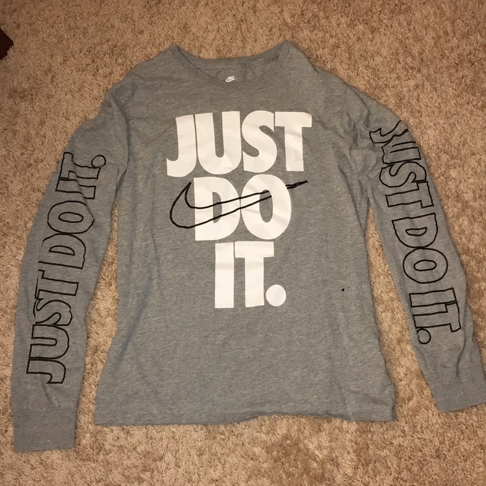 Nike just do it logo mens nice long sleeve shirt
